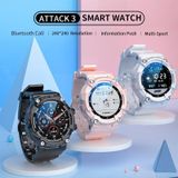 Lokmat Attack 3 1 28 inch TFT Screen Sports Fitness Smart Watch  Support Bluetooth Call (Black)