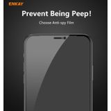 2 PCS ENKAY Hat-Prince 0.26mm 9H 6D Privacy Anti-spy Full Screen Tempered Glass Film For iPhone 12 / 12 Pro