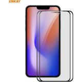 2 PCS ENKAY Hat-Prince 0.26mm 9H 6D Privacy Anti-spy Full Screen Tempered Glass Film For iPhone 12 / 12 Pro