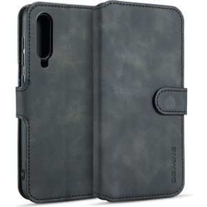Dg. MING retro olie kant horizontale flip case voor Galaxy A50  met houder & kaartsleuven & portemonnee (zwart)