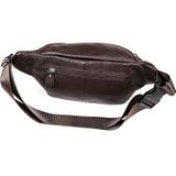 6030 Outdoor Leather Single Shoulder Messenger Bag Sport Multi-functionele Telefoon Taille Tas (Koffie)