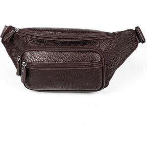 6030 Outdoor Leather Single Shoulder Messenger Bag Sport Multi-functionele Telefoon Taille Tas (Koffie)