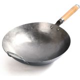 Ouderwetse huishoudelijke ijzer pot gezonde ongecoat traditionele handgemaakte non-stick pot  grootte: 34cm  stijl: met oor