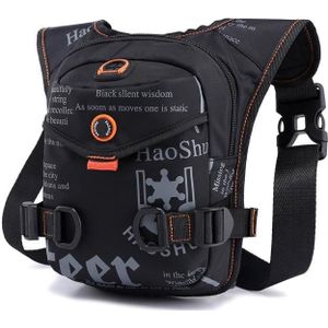 HaoShuai 5126 outdoor rijden been tas multifunctionele sport mannen borst tas draagbare taille tas messenger tas (zwart)