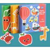 SD005 Kinderen Verlichten Vroeg Onderwijs 3D houten puzzel speelgoed (groenten en fruit)
