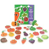SD005 Kinderen Verlichten Vroeg Onderwijs 3D houten puzzel speelgoed (groenten en fruit)