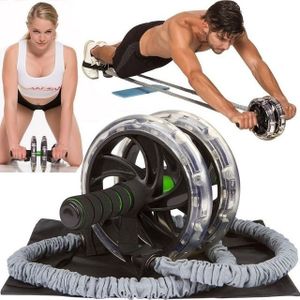 Multifunctionele roller Rope abdominaal wiel beginners gebruiken fitness apparatuur set (pull touw + buik wiel + mat)
