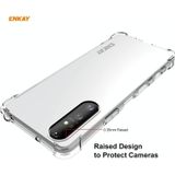 ??? Sony Xperia 5 II Hat-Prince ENKAY Clear TPU Shockproof Case Soft Anti-slip Cover + 0 26mm 9H 2.5D Full Glue Full Coverage Tempered Glass Protector Film