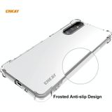??? Sony Xperia 5 II Hat-Prince ENKAY Clear TPU Shockproof Case Soft Anti-slip Cover + 0 26mm 9H 2.5D Full Glue Full Coverage Tempered Glass Protector Film