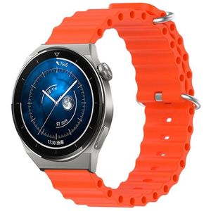 Voor Huawei Watch GT3 Pro 43 mm 20 mm Ocean Style siliconen effen kleur horlogeband