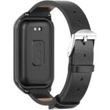 Voor Redmi Band 2 Mijobs Metal Shell Microfiber PU lederen horlogeband