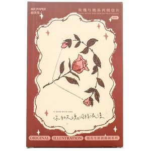 2 dozen Mr. Paper Postcard Rose Collection Handgeschilderde Floral Handboek Wenskaarten