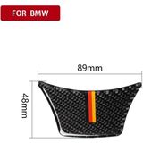 Een editie geel rode kleur Carbon Fiber auto kleine stuurwiel decoratieve sticker voor BMW 5 serie F10 F18 2011-2017