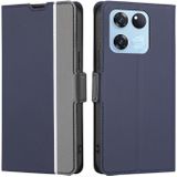 For OnePlus Ace Racing Twill Texture Side Button Leather Phone Case(Blue)