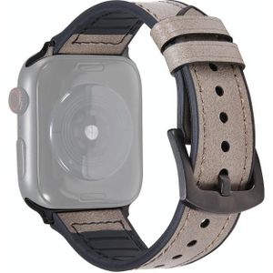 Crazy Horse Texture Lederen vervangende horlogebanden voor Apple Watch Series 6 & SE & 5 & 4 44mm / 3 & 2 & 1 42mm