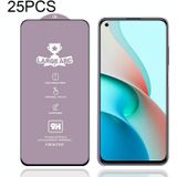 Voor Xiaomi Redmi Note 9 5G 25 PCS 9H HD Large Arc High Alumina Full Screen Tempered Glass Film