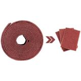 10 stuks nylon Emery schuur pad roestvrijstaal roest polijsten keuken schotel schoonmaken Rag  grootte: 9 cm x 5 7 m (rood bruin)