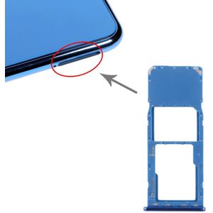 SIM-kaart lade + micro SD-kaart lade voor Galaxy A7 (2018)/A750F (blauw)