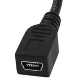 90 Graden Mini USB mannetje naar Mini USB vrouwtje Adapter Kabel  Lengte: 25 cm
