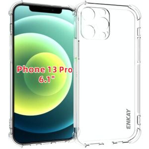 Hat-Prince Enkay Clear TPU Shockproof Soft Case Drop Protection Cover voor iPhone 13 Pro