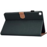 Voor Galaxy Tab A 10.1(2019) T510 Solid Color Tablet PC Universal Magnetic Horizontal Flip Leather Case met kaartslots & houder(groen)