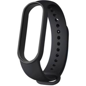 Originele Xiaomi Waterproof Silicone Strap Horlogeband voor Xiaomi Mi Band 5 (Zwart)