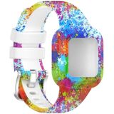 Voor Garmin Vivofit JR3 siliconen afdrukken vervangende horlogeband (geschilderd)