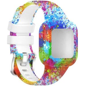 Voor Garmin Vivofit JR3 siliconen afdrukken vervangende horlogeband (geschilderd)
