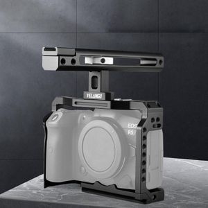 YELANGU C22 YLG0334B Video Camera Cage Stabilisator met handvat voor Canon EOS R5/R6 (Zwart)