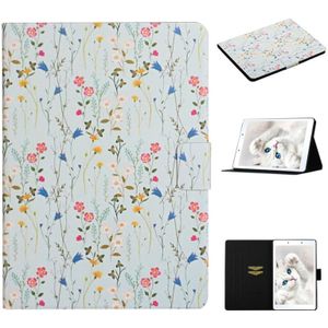 Voor Samsung Galaxy Tab A 8.0 2019 Bloempatroon Horizontaal Flip Lederen kast met kaartslots & houder(Small Floral)