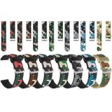 20mm Voor Fossil Mens Sport Camouflage Siliconen vervanging polsband horlogeband met zilveren gesp(4)