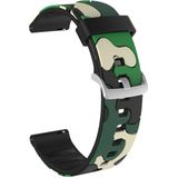 20mm Voor Fossil Mens Sport Camouflage Siliconen vervanging polsband horlogeband met zilveren gesp(4)