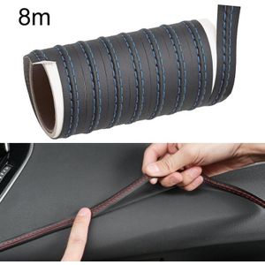 8m Car Center Console Interieur Modificatie Lederen Gap Strip (Zwart Blauw)