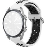 Voor Galaxy Watch 3 41mm Siliconen Sport Two-tone Strap  Maat: Gratis maat 20mm (wit zwart)