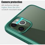 Dubbelzijdige plastic glazen beschermhoes voor iPhone 11 Pro (donkergroen)