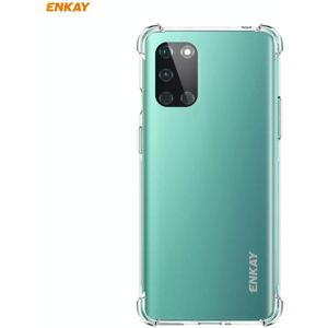 Voor OnePlus 8T Hat-Prince ENKAY Clear TPU Shockproof Case Soft Anti-slip Cover