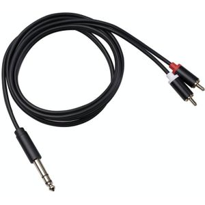 3685 6.35mm Mannelijk naar Dubbele RCA Mannelijke Stereo Audiokabel  Lengte: 3M