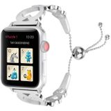 Liefde hartvormige armband roestvrijstalen horlogeband voor Apple Watch serie 3 & 2 & 1 38mm (zilver)