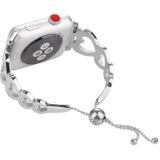 Liefde hartvormige armband roestvrijstalen horlogeband voor Apple Watch serie 3 & 2 & 1 38mm (zilver)