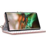 Wave Point horizontale Flip lederen draagtas met kaartsleuven & houder & portemonnee & Lanyard voor Galaxy Note 10 (roze)