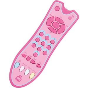Baby speelgoed muziek mobiele telefoon TV afstandsbediening vroege educatieve speelgoed elektrische nummers Remote Learning machine (roze)