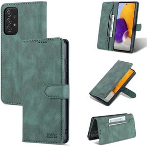 For Samsung Galaxy A72 5G / 4G AZNS Dream II Skin Feel PU+TPU Horizontal Flip Leather Case with Holder & Card Slots & Wallet(Green)