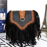 Single Shoulder Crossbody Tassel Damestassen (Zwart)