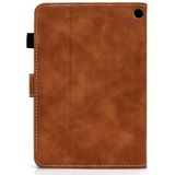 Voor Amazon Kindle Fire 7 2022 Koeienhuid Textuur Smart Leather Tablet Case (Bruin)