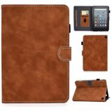 Voor Amazon Kindle Fire 7 2022 Koeienhuid Textuur Smart Leather Tablet Case (Bruin)