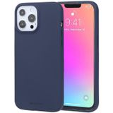 Goofspery Soft Feeling Liquid TPU Shockproof Soft Case voor iPhone 13 Pro (Navy Blue)