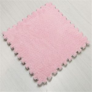 2 stks woonkamer slaapkamer kinderen Kids zachte tapijt Magic patchwork Jigsaw Splice hoofden klimmen baby mat 30x30cm (roze)