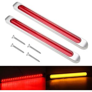 2 STUKS 72LED's Tweekleurig remlicht achterlicht (rood omhulsel rood licht + stromend geel licht)