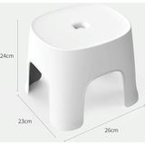 2 PCS huishoudelijke badkamer rij ontlasting plastic ontlasting verdikte lage ontlasting vierkante krukjes kleine bankjes  kleur: Melk witte volwassene