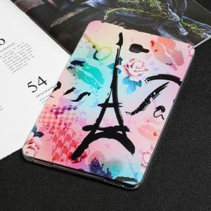 Voor Samsung Galaxy Tab A 10.1 2016 Painted TPU Tablet Case (Rose Tower)